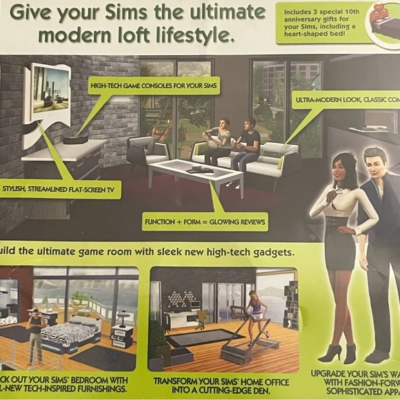 The Sims 2: High-End Loft Stuff Expansion Pack NWOT - Picture 3 of 5